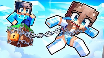 CHAINED With My BULLY on One Block in Minecraft!