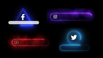 Neon Social Media Lowerthird Animation | Graphics & Animation