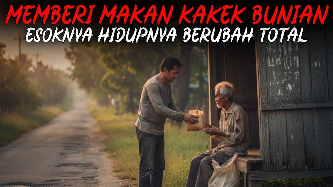 KISAH NYATA‼️KULI BANGUNAN BERI JATAH MAKANNYA KEPADA KAKEK DESA BUNIAN YANG KELAPARAN