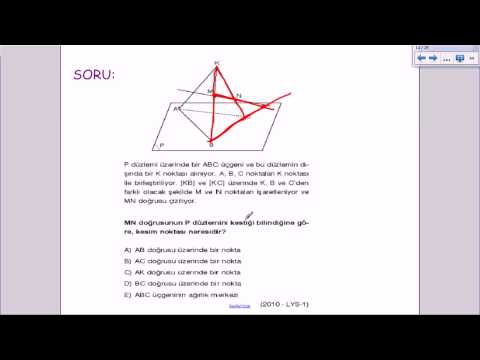 Uzay Geometri Konu Anlatımı-1