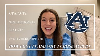 How I got into college and why I chose Auburn