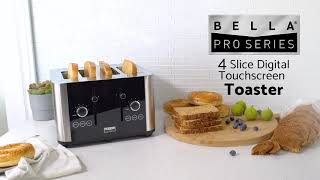 Bella - Pro Series 4-Slice Wide-Slot Toaster - Stainless Steel