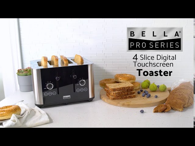  Bella - Pro Series 4-Slice Wide/Self-Centering-Slot Toaster -  Stainless Steel: Home & Kitchen