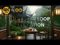 Immersive tranquil rain sounds music for a relaxation in chinese tea garden for 1 hour