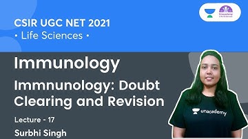 Immunology: Doubt Clearing and Revision | Immunology | CSIR UGC NET 2021 | By Surbhi Singh