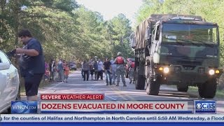 Dozens evacuated in Moore County