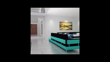 3D Living Room Interior artwork by Manobal Studios