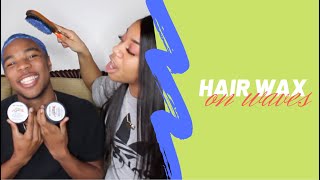 TRYING HAIR PAINT WAX ON WAVES WITH MY BROTHER ‍️