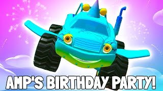 Amp's Birthday Party | Nursery Rhymes | Monster Trucks - GiggleBellies