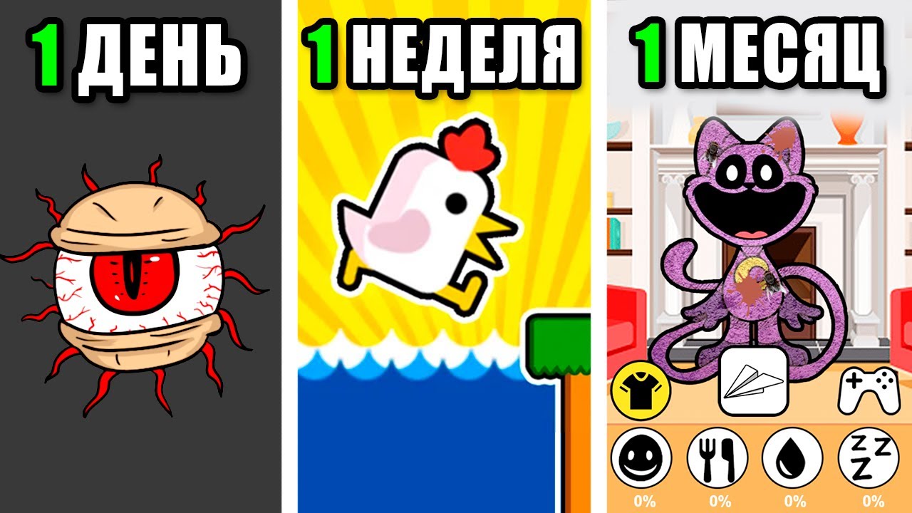 ДОХОД ИГР созданных за 1 ДЕНЬ VS 1 НЕДЕЛЮ VS 1 МЕСЯЦ