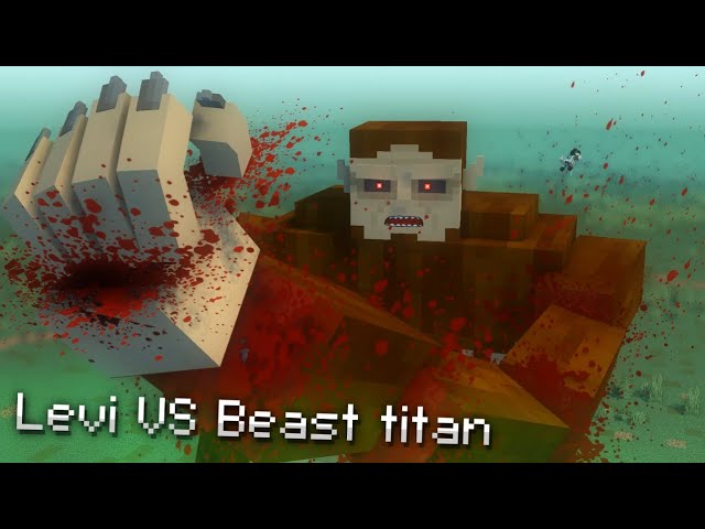 Levi VS Beast titan - minecraft animation class=