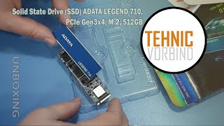 Unboxing Solid State Drive (SSD) ADATA LEGEND 710, PCIe Gen3x4, M.2, 512GB