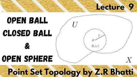 Open ball ,Close ball and open sphere , Point Set Topology by Z.R Bhatti