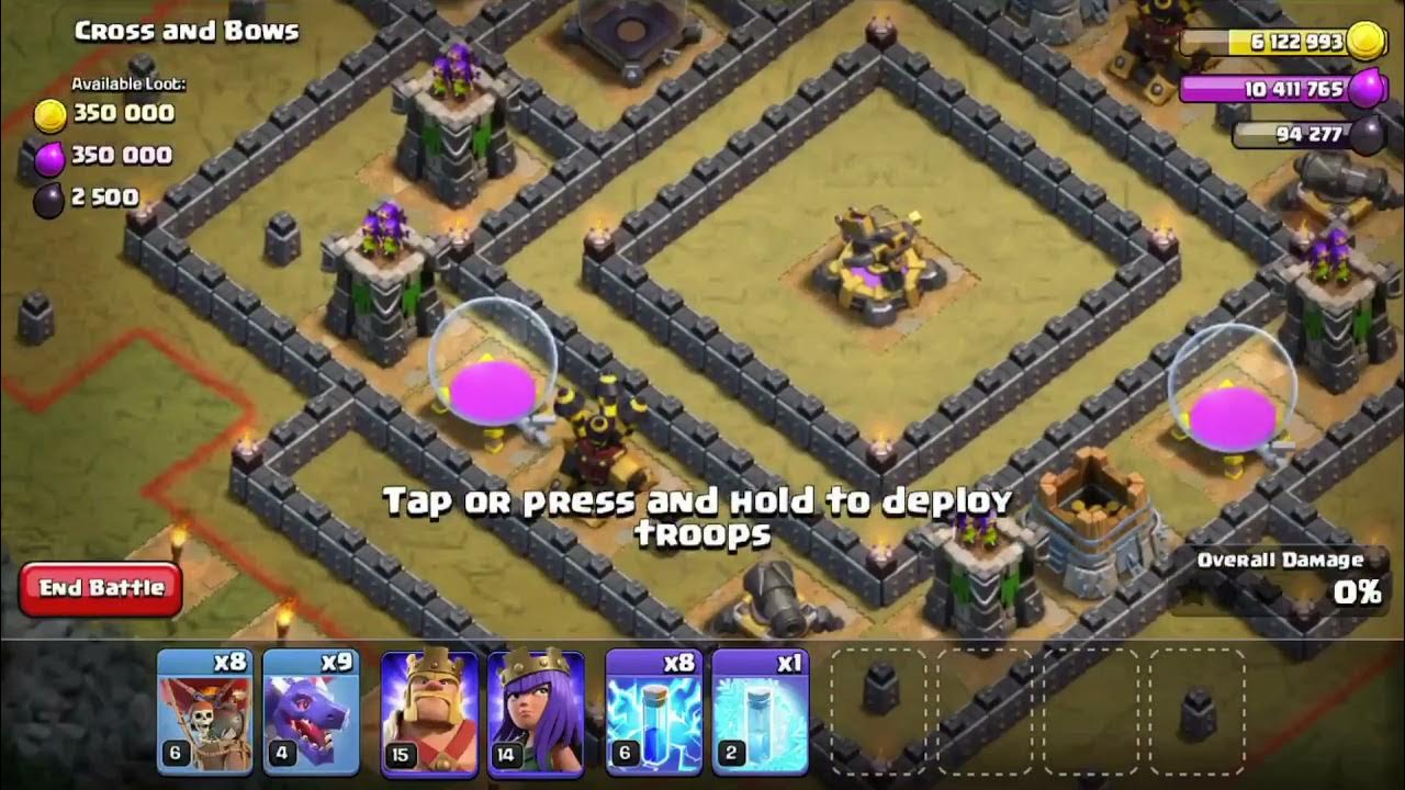 How to beat ‘CROSS AND BOWS’ Easy Method TH9 Clash Of Clans