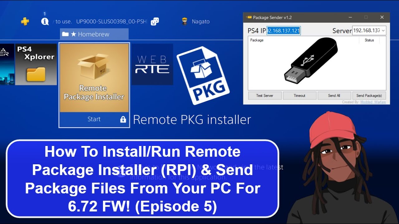 WebRTE.pkg: PS4 Trainer Web RTE Package and PS4 Payload Sender