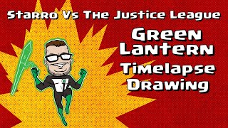 Green Lantern Jon Stewart Timelapse Drawing