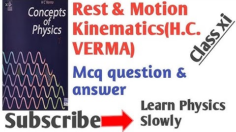 H.C.VERMA, physics class xi, Rest & motion Kinematics ,mcq question & answer
