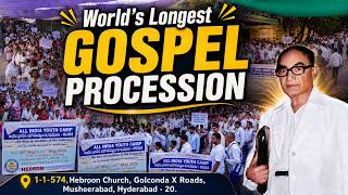 Worlds Longest Gospel Procession All India Youth Camp 2026 At Hebron Church 4K Drone Footage