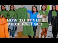 How to style zara knit set in spring  chic  casual outfits inspirations