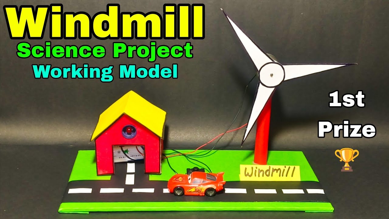 How to make windmill science project working model - YouTube