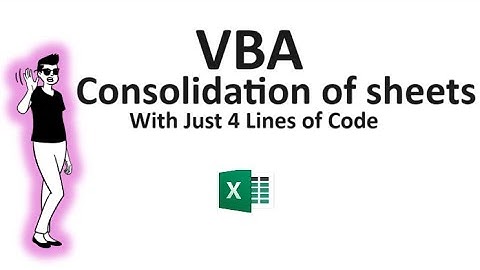 Excel VBA Consolidation of sheets With Just 4 Lines of Code