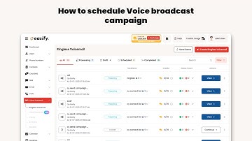 How to schedule a Voice Broadcast Campaign | Easify Marketing | Tutorial