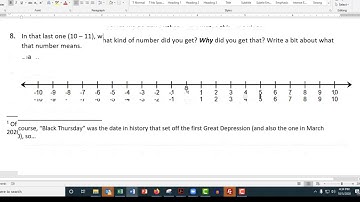 Negative Numbers Video Check-in!