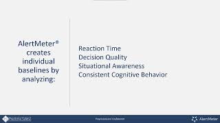 How The AlertMeter® Cognitive Fitness Test Works