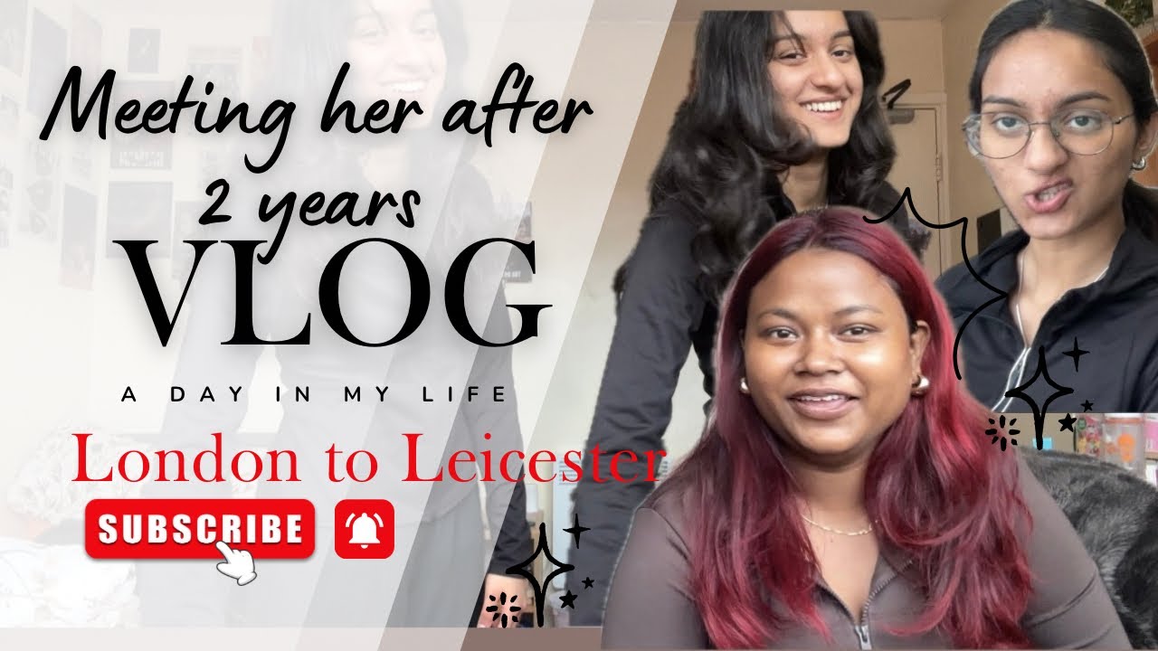 Meeting her after two years, London to Leicester ￼#london #leicester #friends #uklife #india 