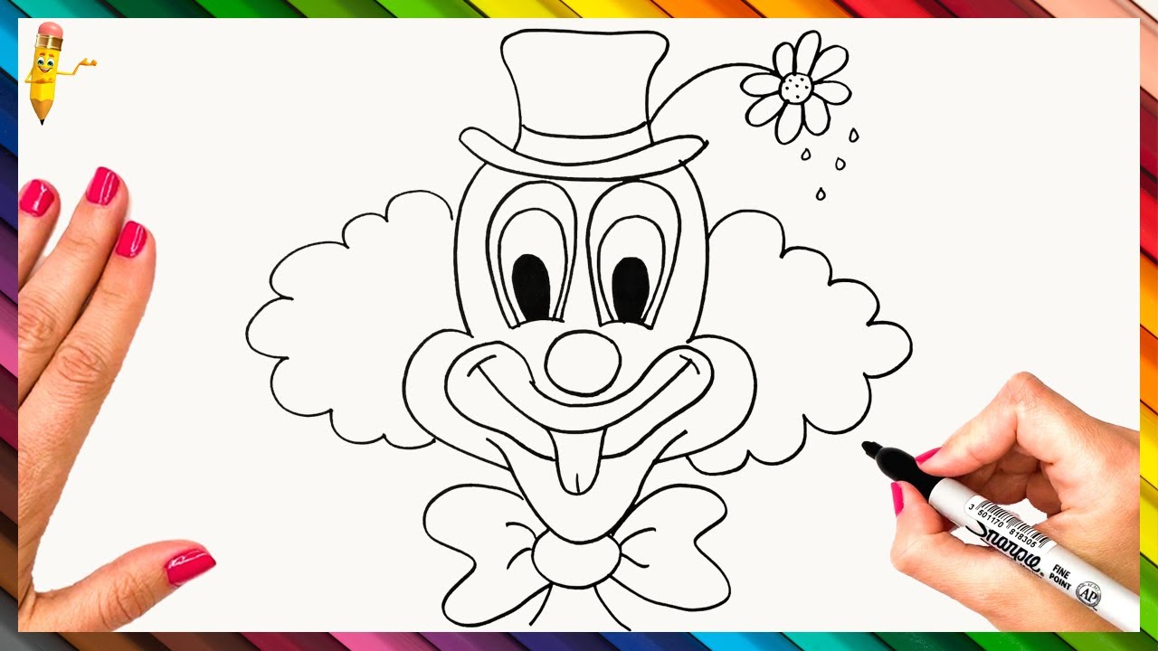 How To Draw A Clown Step By Step 🤡 Clown Drawing Easy - YouTube