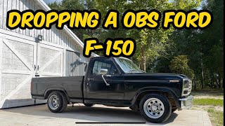 Lowering the rear of a Bullnose OBS F150 with a Flip kit & shackles