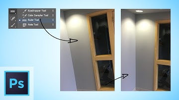 Using The Ruler Tool To Straighten or Measure Rotation in a Photo, Photoshop Tutorial