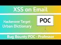 Stored xss in email  urban dictionary  bug bounty poc  professor the hunter