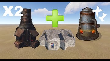 cheap double large furnace base with refinery  (NO FLOOR GRILLS)