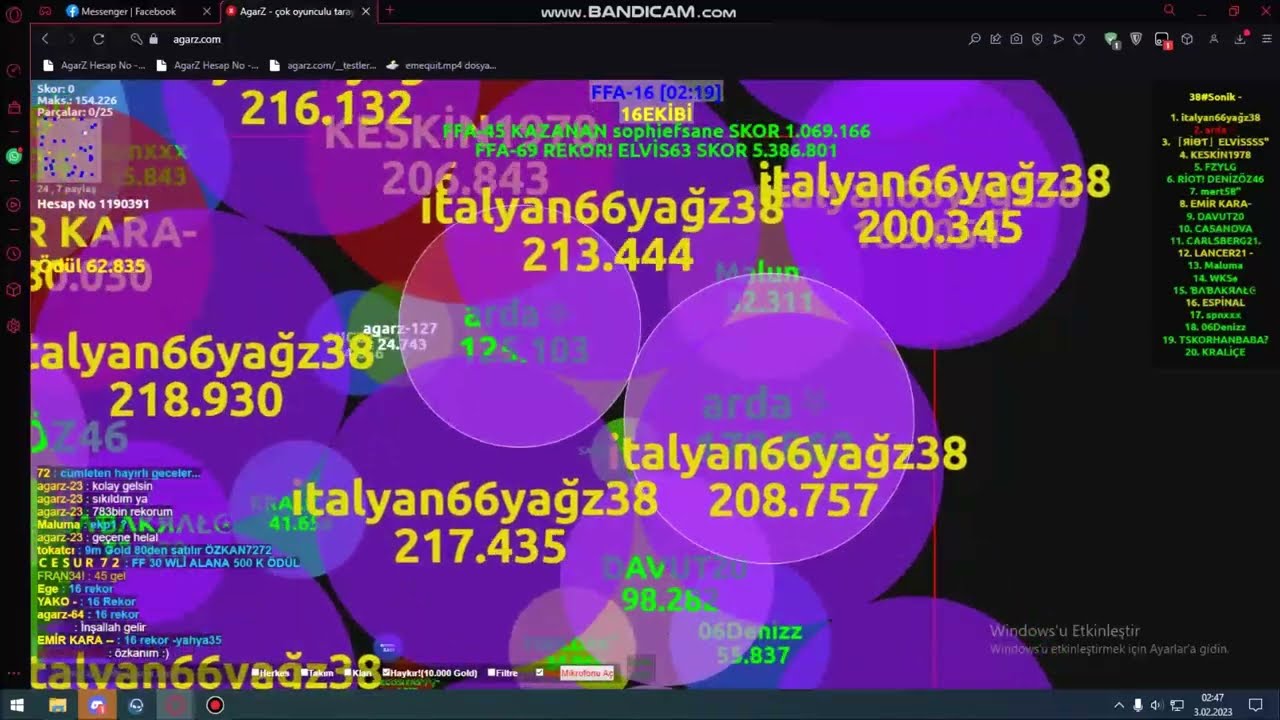 AGARZ FFA 16 & FFA 23 REKOR! FULL İZLEYİCİ SESLİ