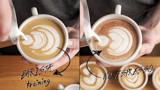 Latte Art Training - Can you practice Latte Art without espresso?