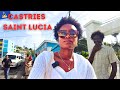 Castries capital city  saint lucia  nostalgic central market  authentic morning street vibe vlog