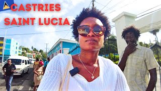 Castries, Capital City  Saint Lucia | Nostalgic Central Market | Authentic Morning Street Vibe VLOG