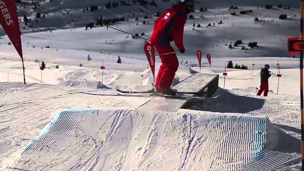 Trick Tip Intro To Rails On Skis Sunshine Village Ski Snowboard Banff Canada Youtube