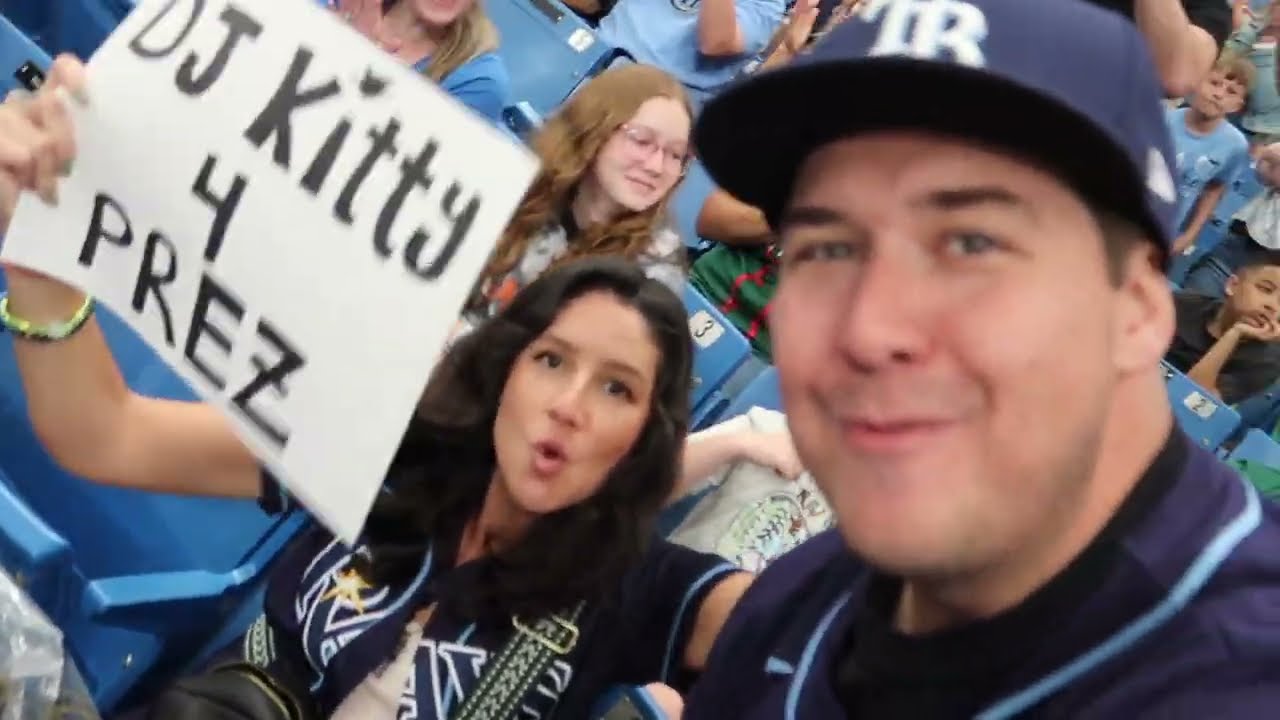 UNDEFEATED Tampa Bay Rays SWEEP Oakland at Tropicana DJ KITTY