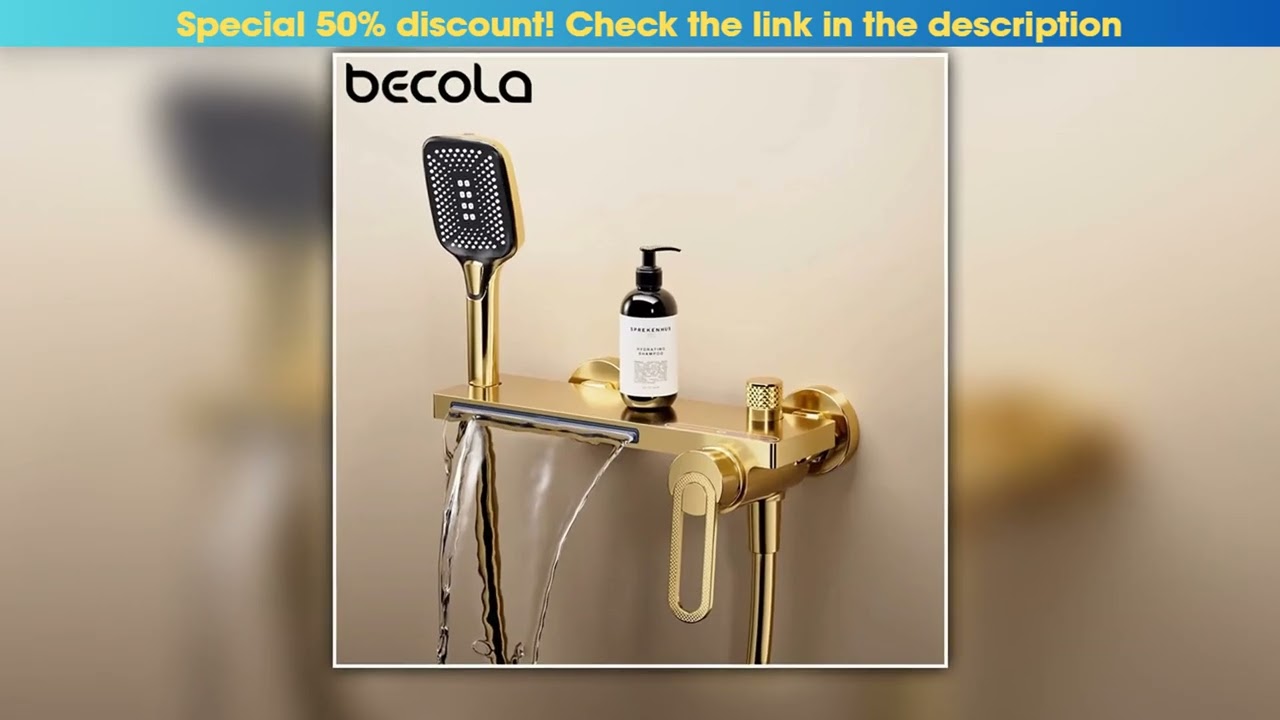 Top Bathtub Shower Faucet Single Handle Spout Mixer Tap With Hand Shower Wall Mount Platform Bath M