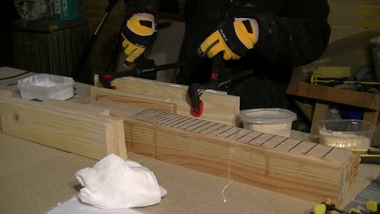 7 Building an 8 string guitar Body glue up YouTube