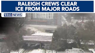 Progress made clearing some major roads in Raleigh