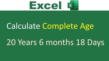 Calculate Age in Years, Months and Days in Excel