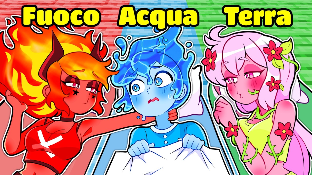 Infiltrato nel Pigiama Party SOLO Ragazze ELEMENTALI Su Minecraft!