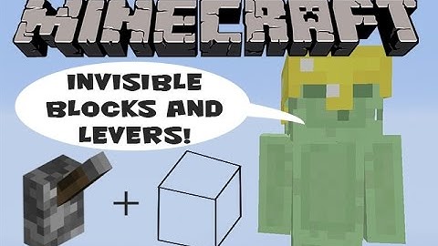 Minecraft Tutorial: Invisible Blocks and Levers!