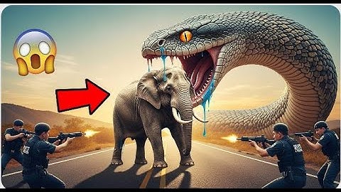 Animal Rescue: Terrifying Moment A Giant Python Attacks A Mother Elephant