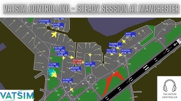 Steady Manchester Ground, Dual Runway! | Air Traffic Control | VATSIM ATC