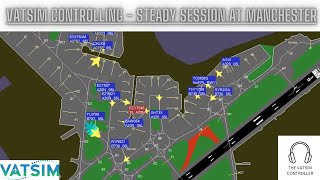 Steady Manchester Ground, Dual Runway! | Air Traffic Control | VATSIM ATC screenshot 2