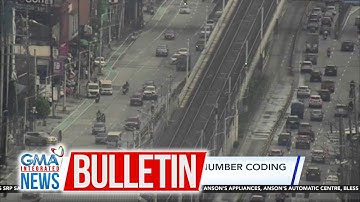MMDA - Suspendido ang number coding ngayong Lunes, Nov. 10 | GMA Integrated News Bulletin